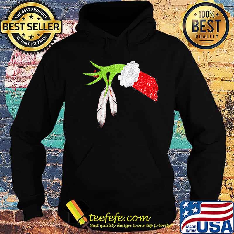 Merry christmas grinch holding native s Hoodie Merry christmas grinch holding native s Hoodie