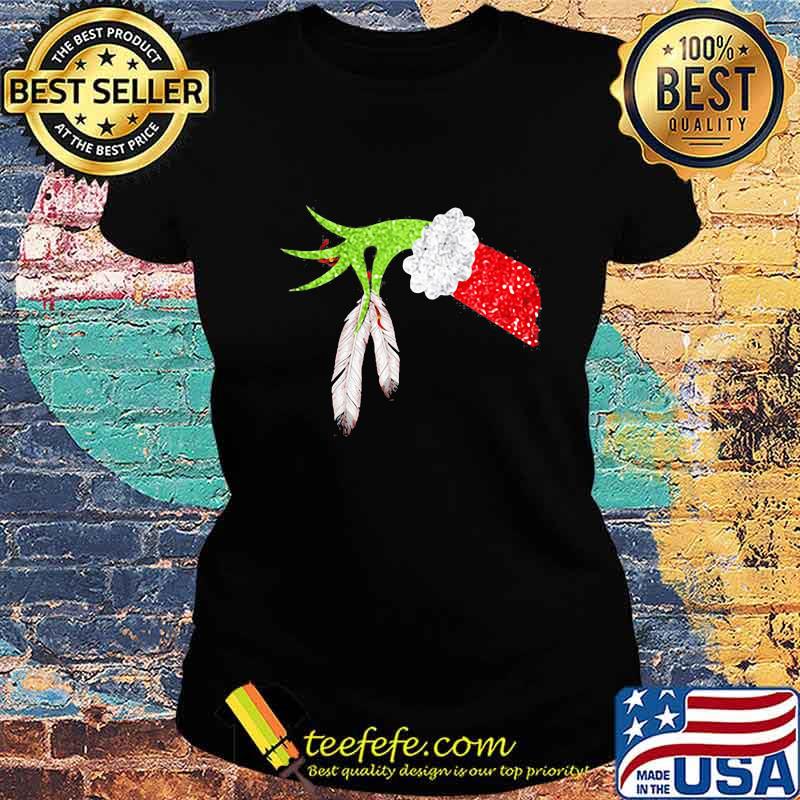 Merry christmas grinch holding native s Ladies tee Merry christmas grinch holding native s Ladies tee
