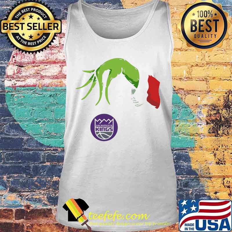 Merry christmas grinch holding sacramento kings logo s Tank top Merry christmas grinch holding sacramento kings logo s Tank top