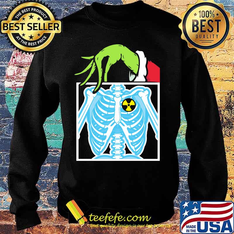 Merry christmas grinch holding skeleton s Sweater Merry christmas grinch holding skeleton s Sweater