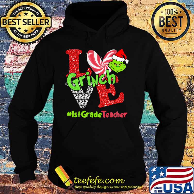 Merry christmas grinch love 1st grade teacher s Hoodie Merry christmas grinch love 1st grade teacher s Hoodie