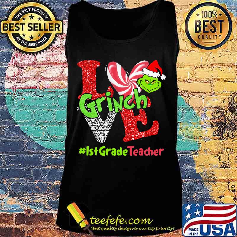 Merry christmas grinch love 1st grade teacher s Tank top Merry christmas grinch love 1st grade teacher s Tank top