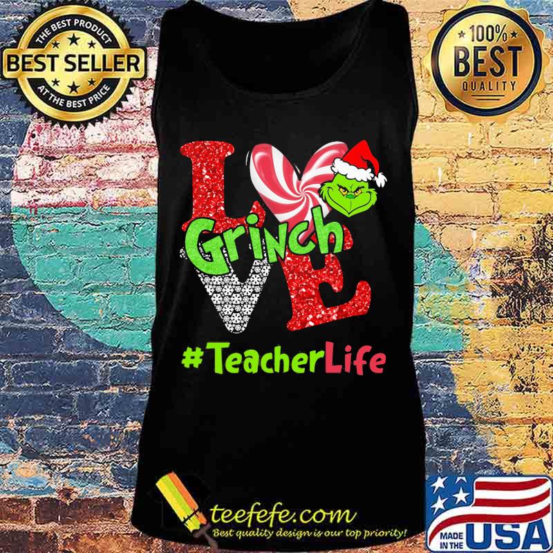 Merry christmas grinch love teacher life s Tank top Merry christmas grinch love teacher life s Tank top