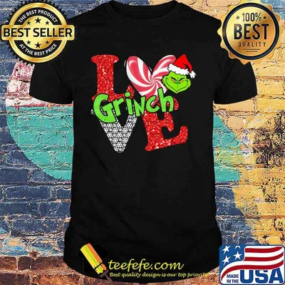Merry christmas grinch santa love shirt
