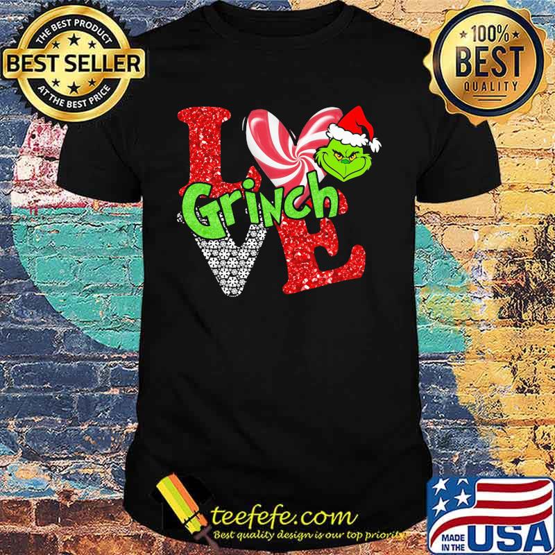 Merry christmas grinch santa love shirt