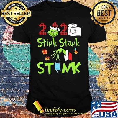 Merry christmas grinch stink stank stunk 2020 mask toilet paper shirt