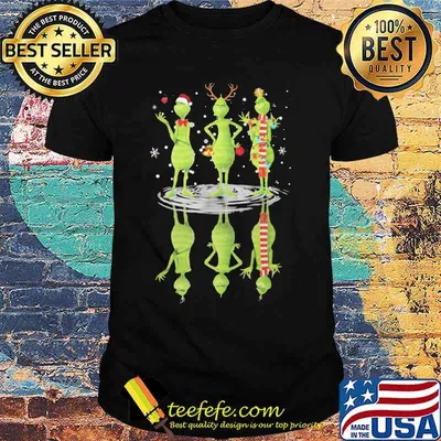 Merry christmas grinch water reflection shirt