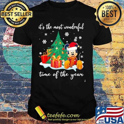 Merry christmas mickey mouse it's the most wonderful time of the year snow shirt