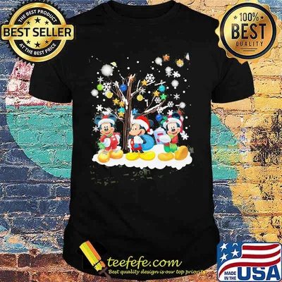 Merry christmas mickey mouse santa snow shirt