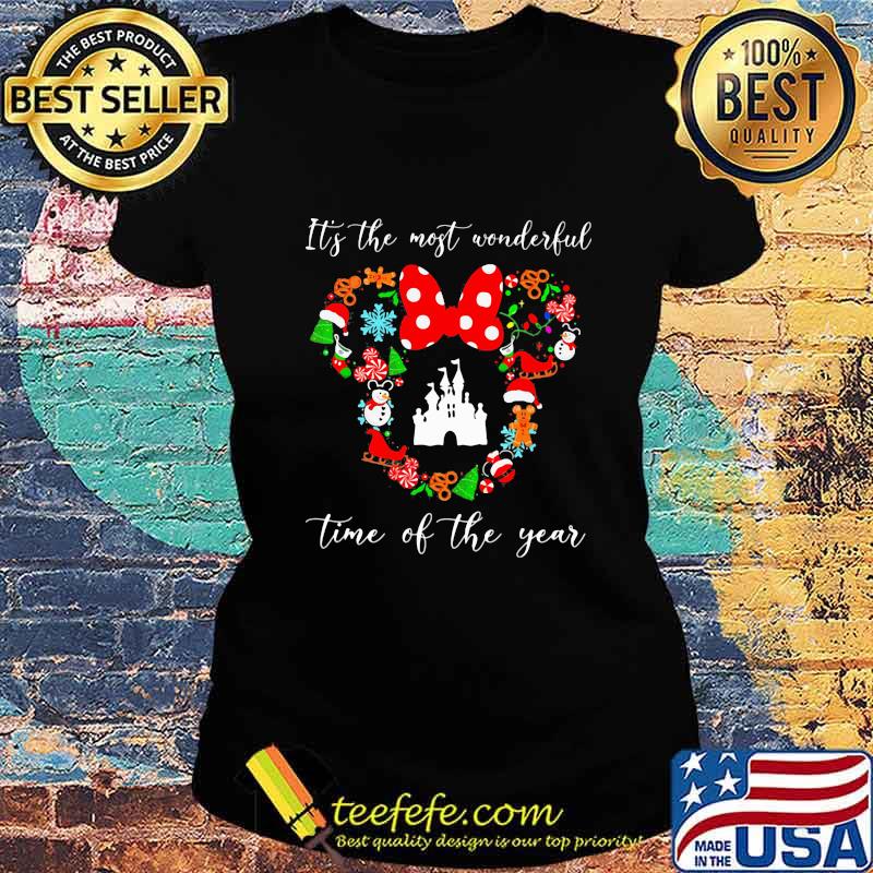 Merry christmas minnie mouse it's the most wonderful time of the year s Ladies tee Merry christmas minnie mouse it's the most wonderful time of the year s Ladies tee
