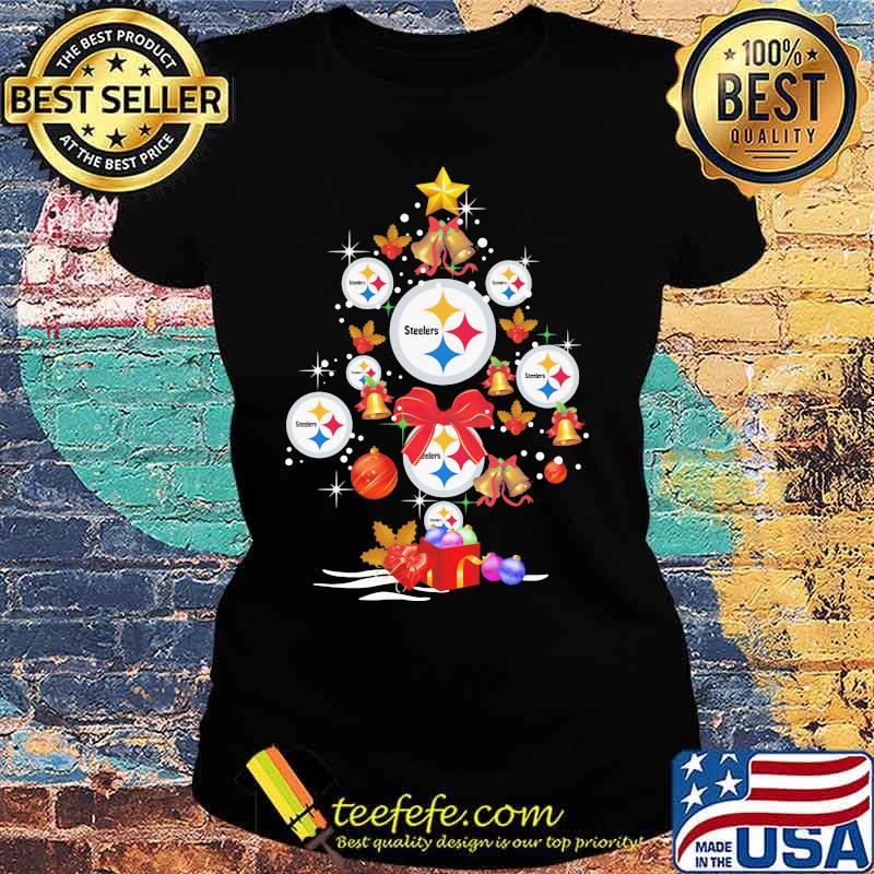 Merry christmas pittsburgh steelers bells s Ladies tee Merry christmas pittsburgh steelers bells s Ladies tee