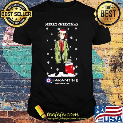 Merry christmas quarantine a new way of life snow shirt