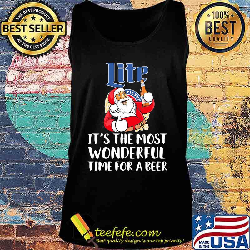 Merry christmas santa lite it's the most wonderful time for a beer s Tank top Merry christmas santa lite it's the most wonderful time for a beer s Tank top