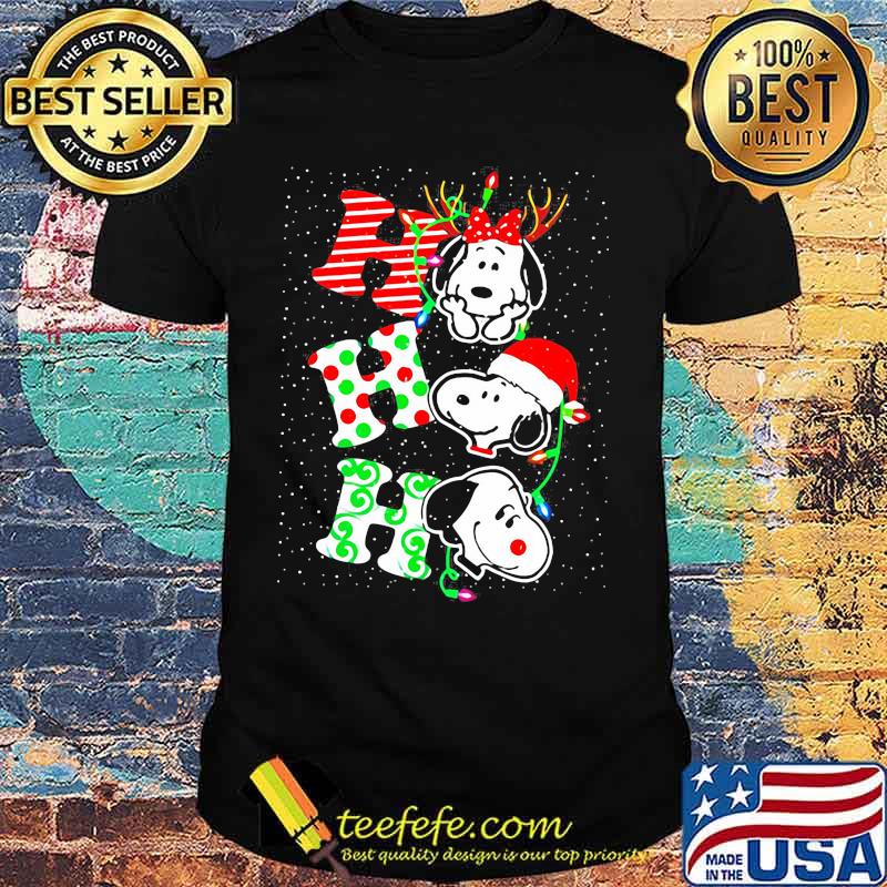 Merry christmas snoopy ho ho ho lights shirt