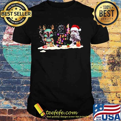 Merry christmas star wars darth vader lights snow shirt