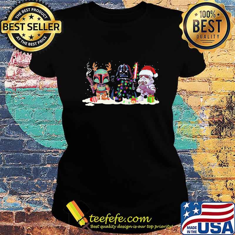 Merry christmas star wars darth vader santa lights snow s Ladies tee Merry christmas star wars darth vader santa lights snow s Ladies tee
