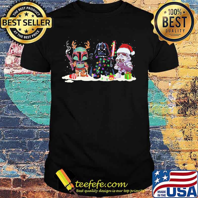 Merry christmas star wars darth vader santa lights snow shirt Merry christmas star wars darth vader santa lights snow shirt