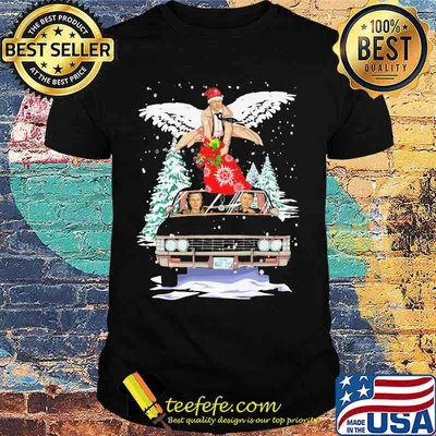 Merry christmas supernatural wings car shirt
