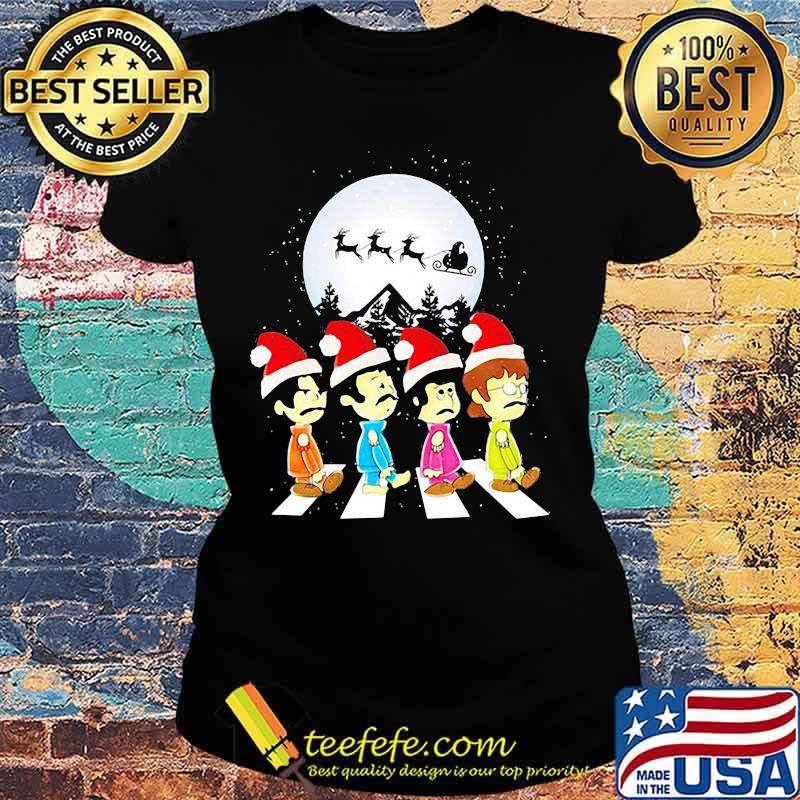 Merry christmas the peanuts band chibi abbey road s Ladies tee Merry christmas the peanuts band chibi abbey road s Ladies tee