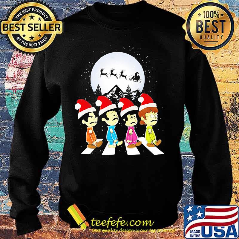 Merry christmas the peanuts band chibi abbey road s Sweater Merry christmas the peanuts band chibi abbey road s Sweater
