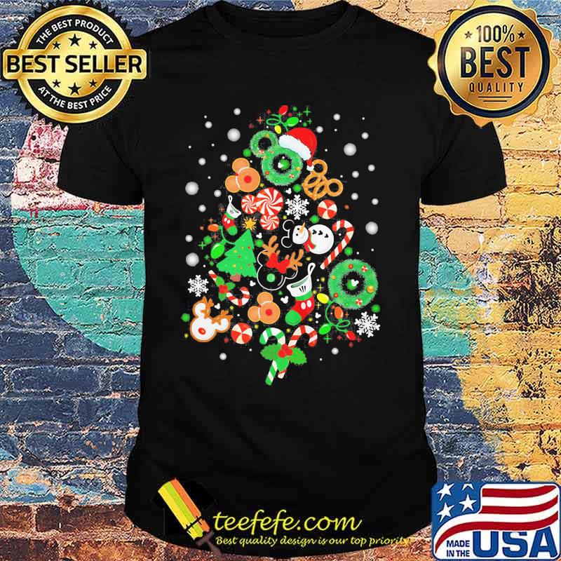 Merry christmas tree mickey mouse shirt