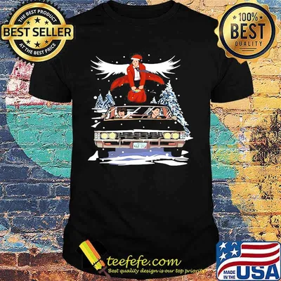 Merry christmas wings santa gift car shirt