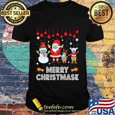 Merry Christmask Funny 2020 Christmas Xmas Wear Mask Shirt