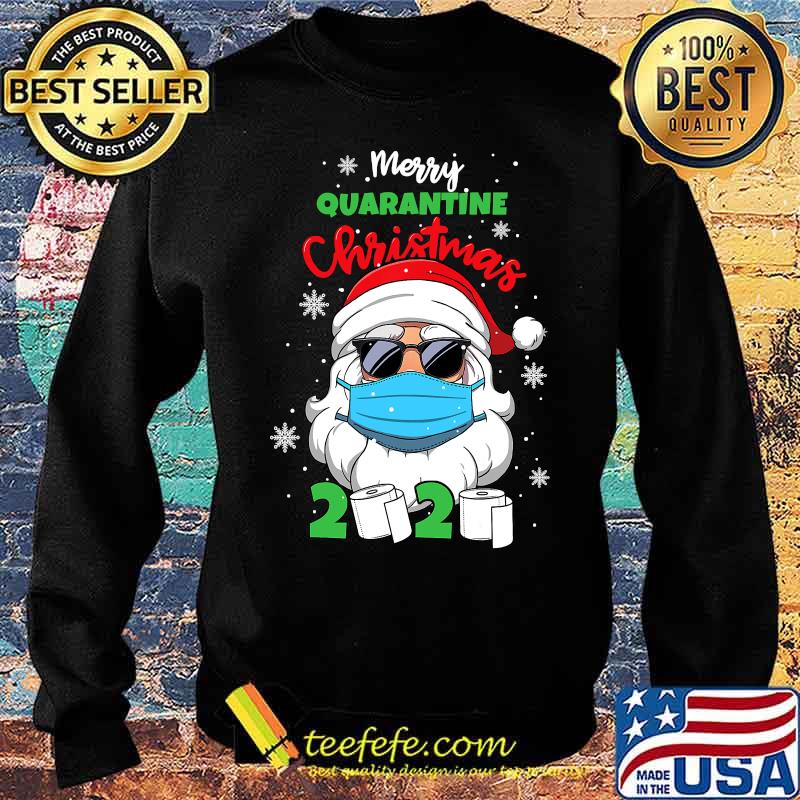 Merry Quarantine Christmas 2020 Santa Face Mask And Toilet Paper Shirt Sweater Merry Quarantine Christmas 2020 Santa Face Mask And Toilet Paper Shirt Sweater