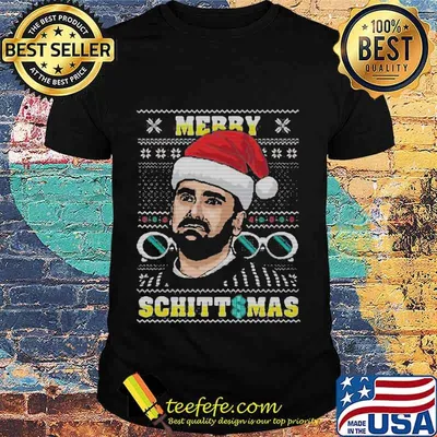 Merry Schittsmas Hat Santa Xmas Shirt