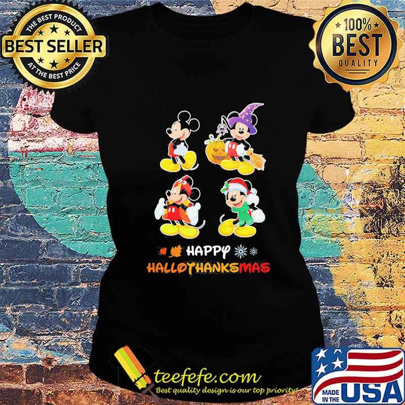 Mickey happy hallothanksmas s Ladies tee Mickey happy hallothanksmas s Ladies tee