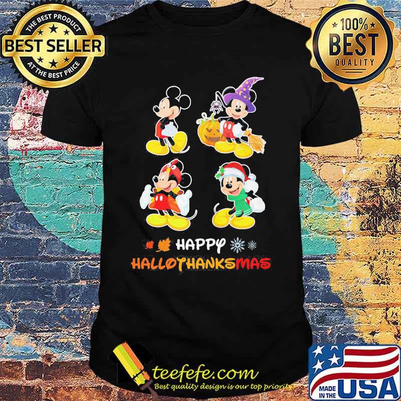 Mickey happy hallothanksmas shirt