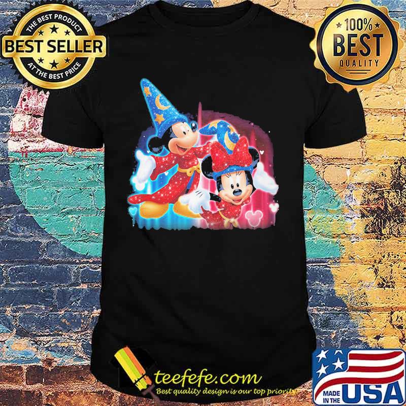 Mickey mouse and minnie mouse happy halloween shirt