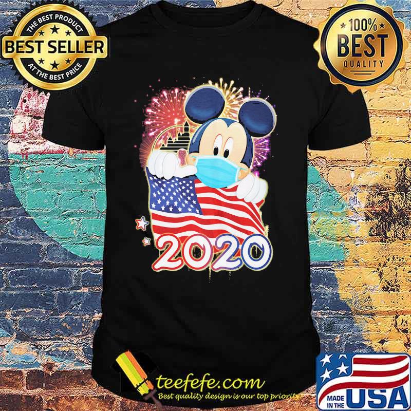 Mickey mouse mask american flag 2020 shirt