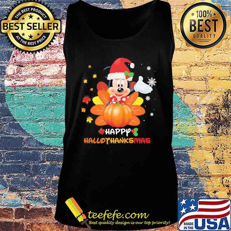 Mickey snow happy hallothanksmas s Tank top Mickey snow happy hallothanksmas s Tank top