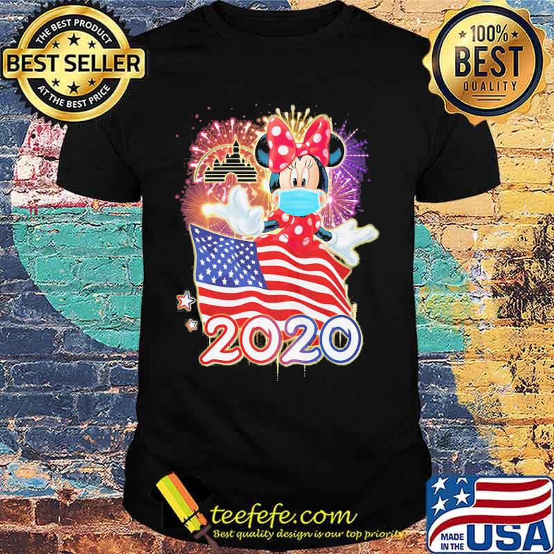 Minnie mouse mask american flag 2020 shirt
