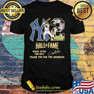 New york yankees hall of fame derek jeter 1995 2014 thank you for the memories signature shirt