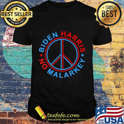 No malarkey joe biden & kamala harris peace sign shirt