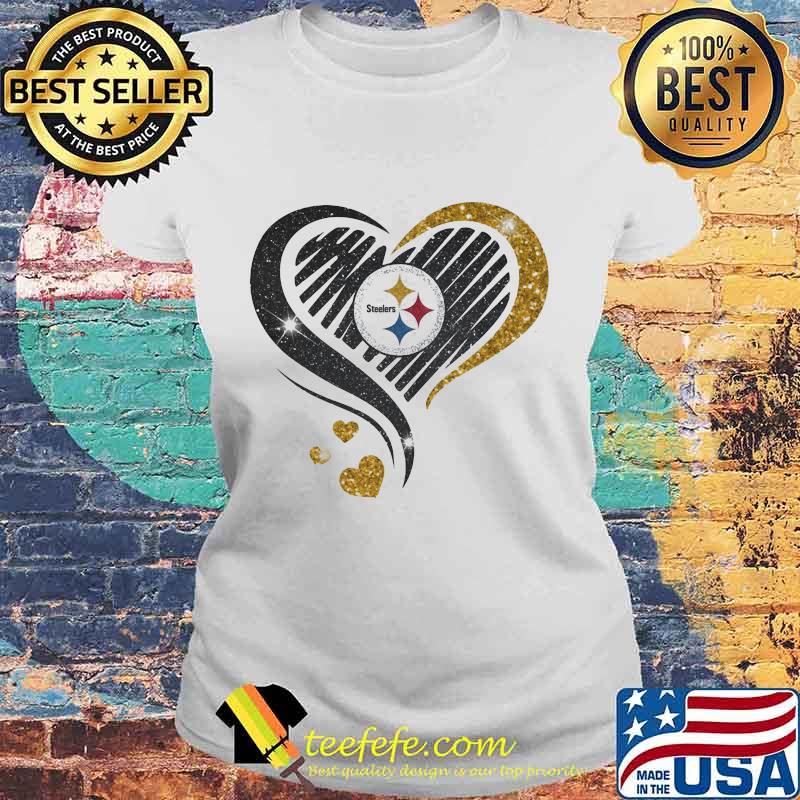 Official Logo Steelers Hearts Shirt Laides tee Official Logo Steelers Hearts Shirt Laides tee