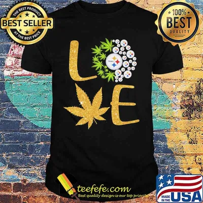 Official Love Steelers Cannabis Football Shirt