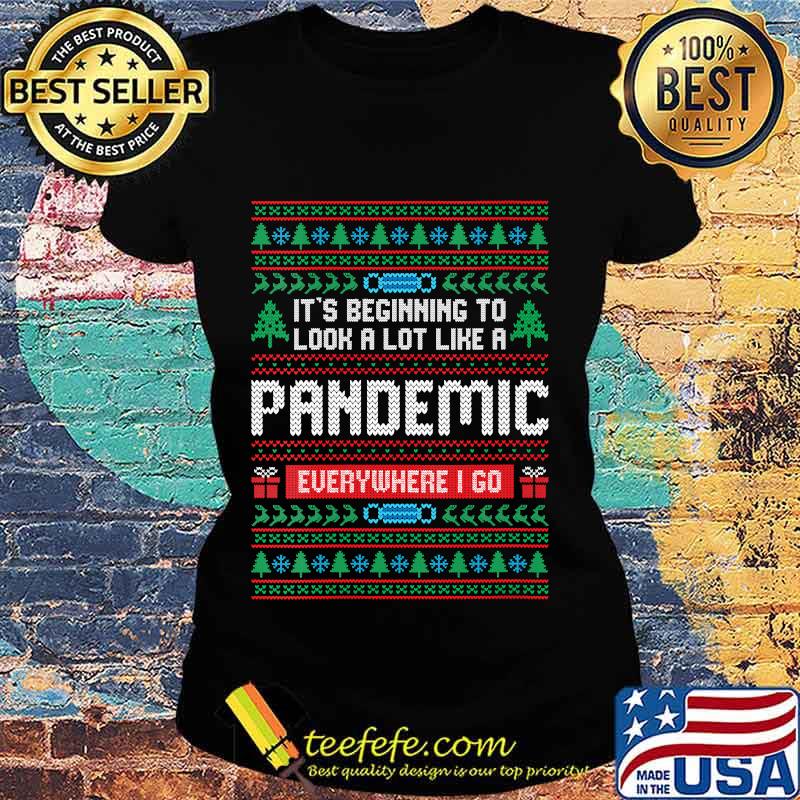 Pandemic sweater style funny christmas pajama for family s Ladies tee Pandemic sweater style funny christmas pajama for family s Ladies tee