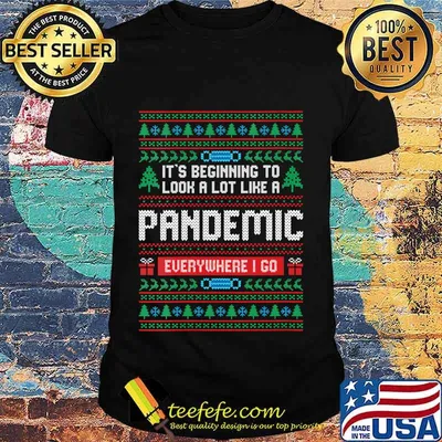 Pandemic sweater style funny christmas pajama for family shirt