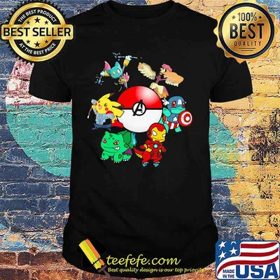 Pikachu and friends meme avenger shirt