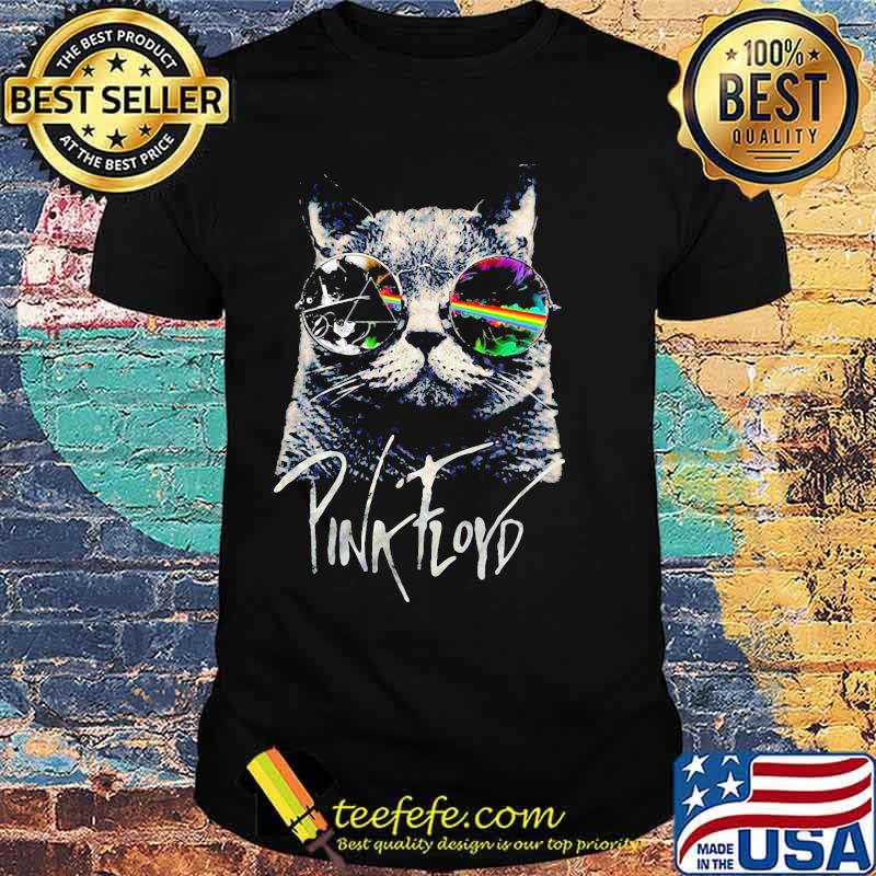 Pink Floyd Cat Sunglasses Lgbt Rainbow Shirt