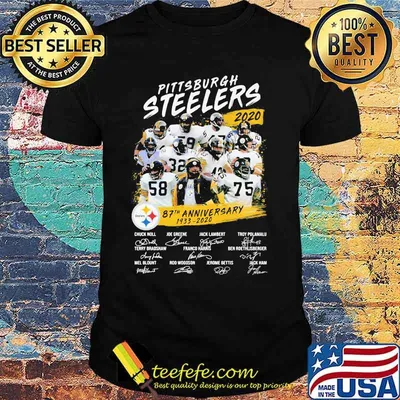 Pittsburgh Steelers 87th Anniversary 1933 2020 Steelers Signuature Team Shirt