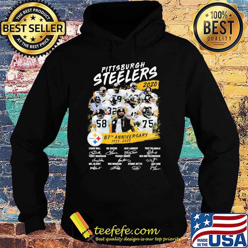 Pittsburgh steelers 87th anniversary 1933 2020 thank you for the memories signatures s Hoodie Pittsburgh steelers 87th anniversary 1933 2020 thank you for the memories signatures s Hoodie