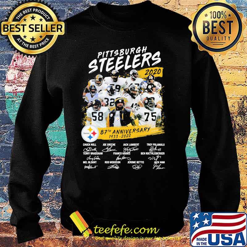 Pittsburgh steelers 87th anniversary 1933 2020 thank you for the memories signatures s Sweater Pittsburgh steelers 87th anniversary 1933 2020 thank you for the memories signatures s Sweater