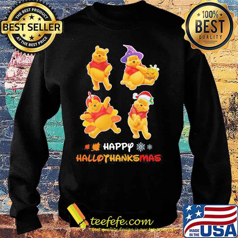 Pooh happy hallothanksmas s Sweater Pooh happy hallothanksmas s Sweater