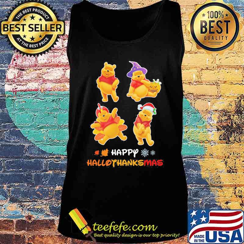Pooh happy hallothanksmas s Tank top Pooh happy hallothanksmas s Tank top
