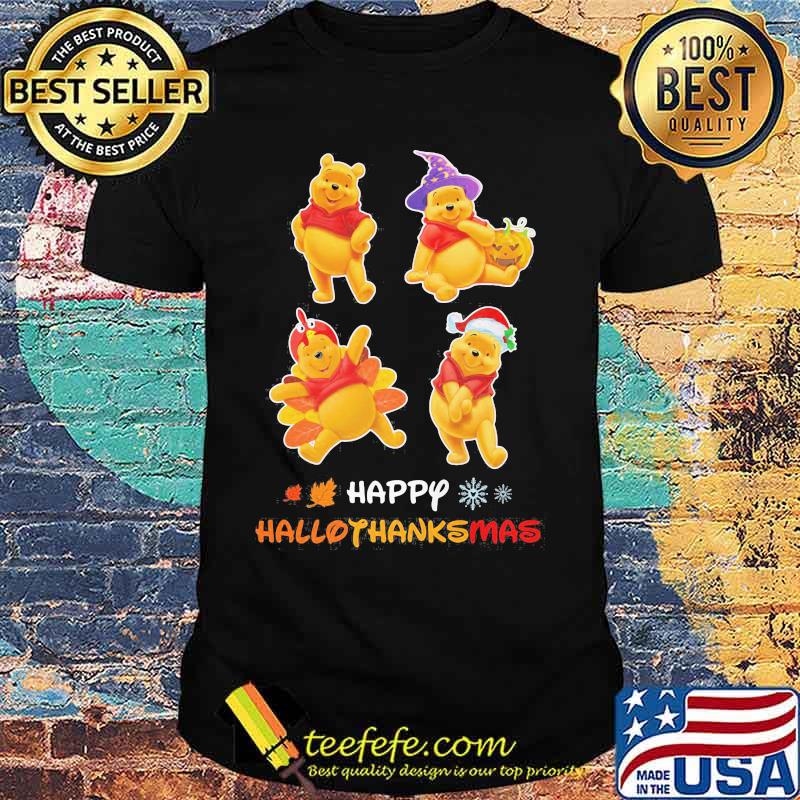 Pooh happy hallothanksmas shirt Pooh happy hallothanksmas shirt