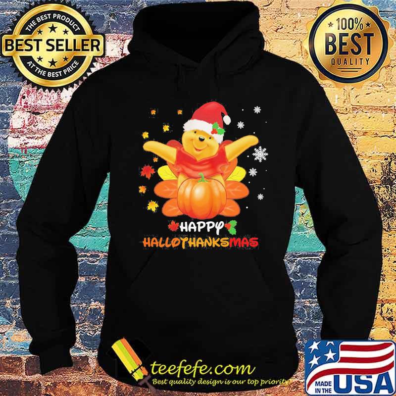 Pooh snow happy hallothanksmas s Hoodie Pooh snow happy hallothanksmas s Hoodie